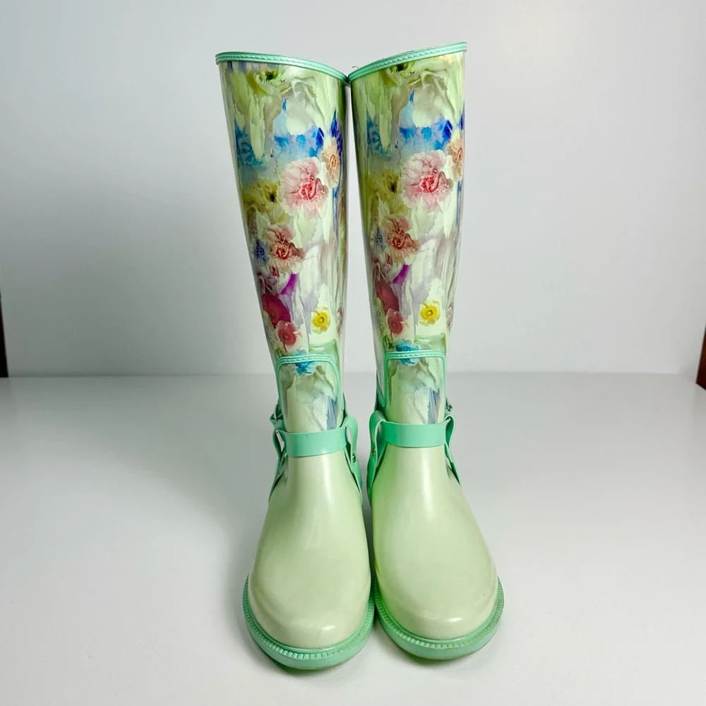 Ted Baker Women’s Floral Rubber Rain Boots size 37 or U.S. 6